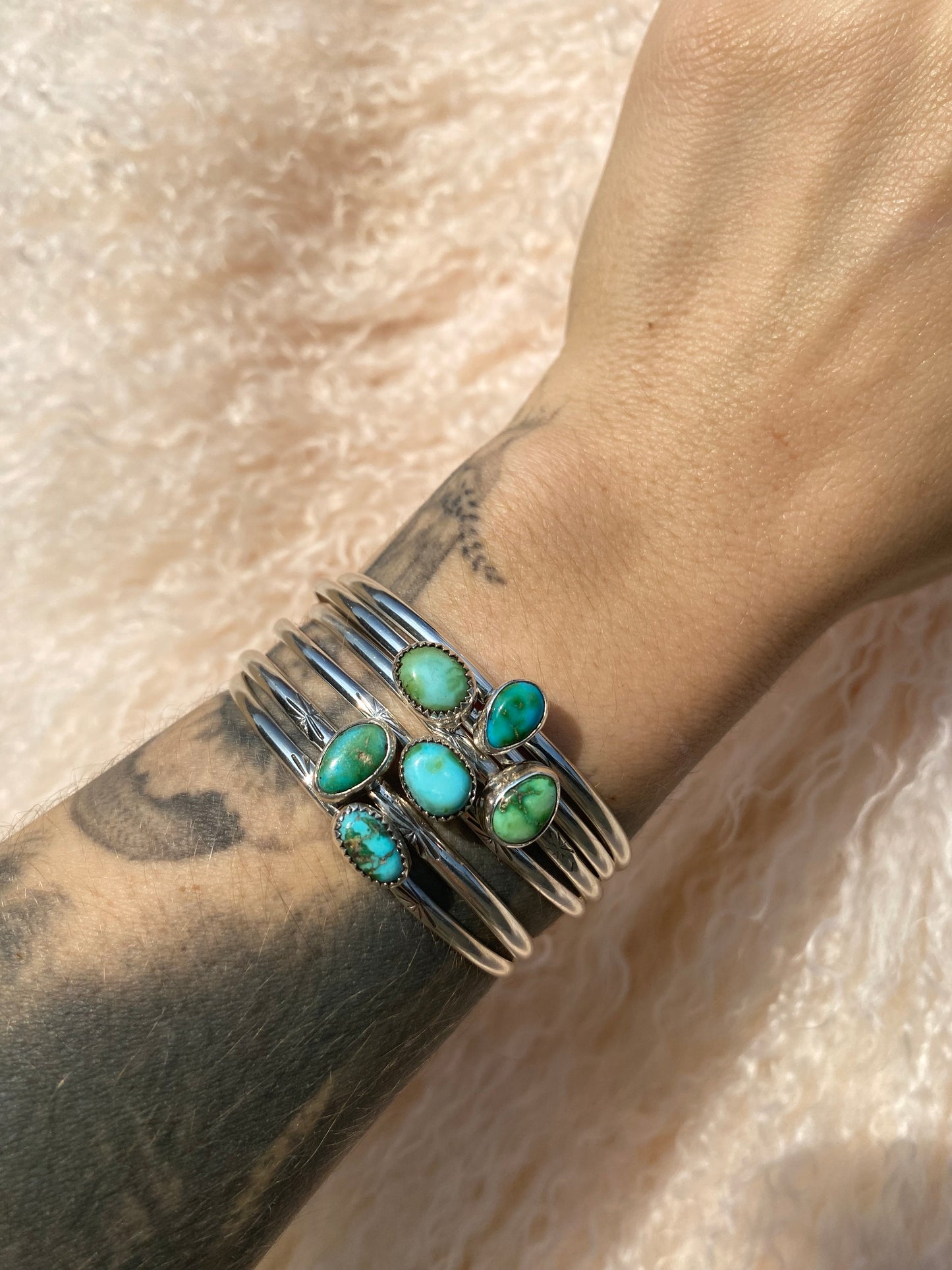 turquoise stackers