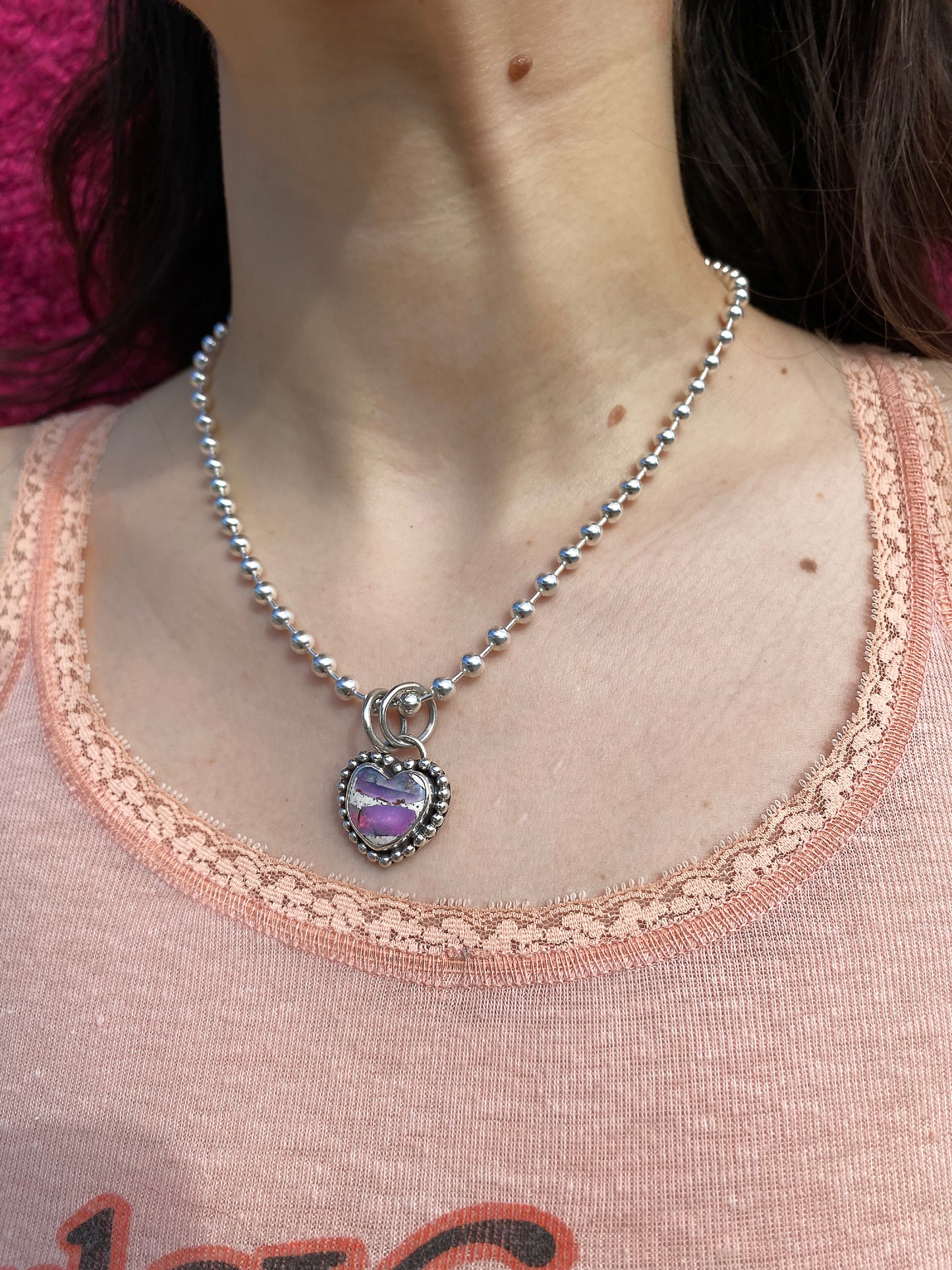 opal heart necklace