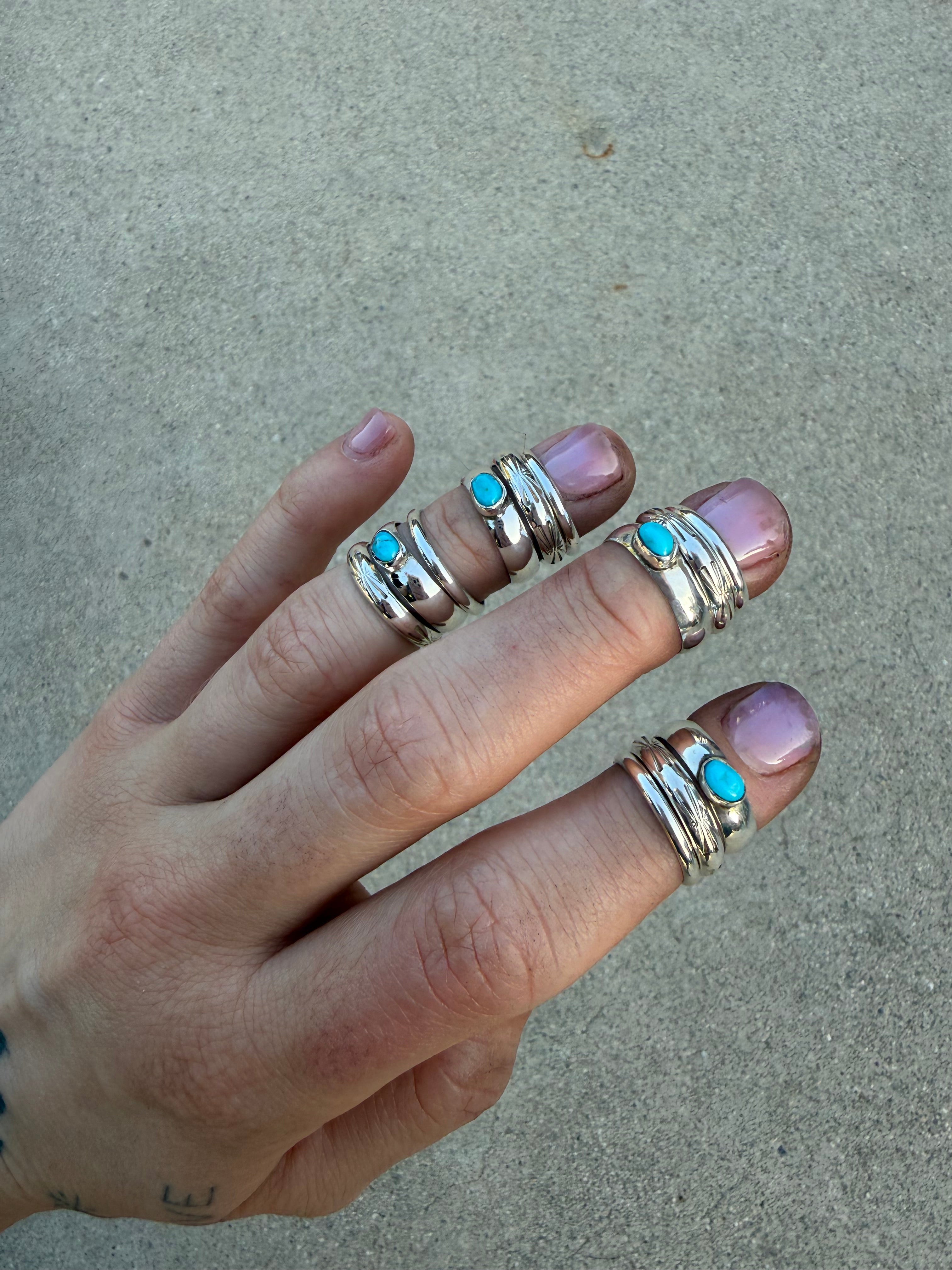 Turquoise Toe Rings