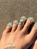 Turquoise Toe Rings