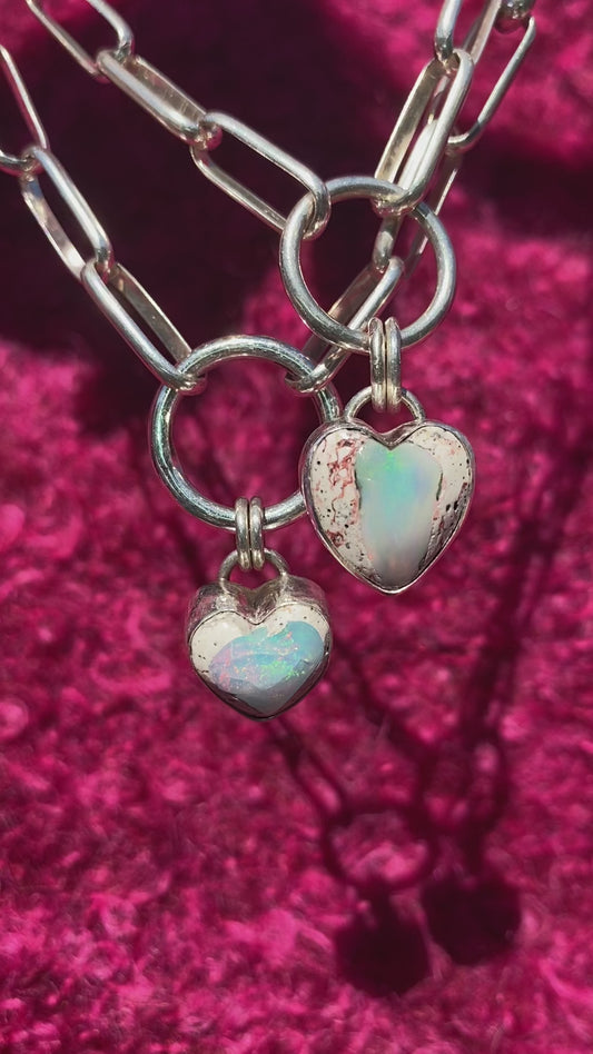 opal heart choker